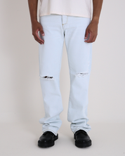 Msm Studio Denim Flare fit con Taglio Ginocchio