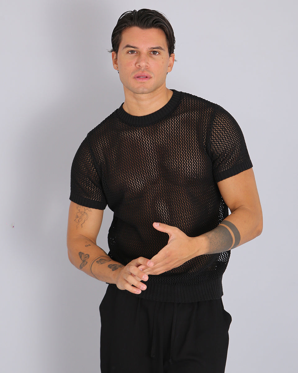 Msm Studio Perforated Thread T-Shirt