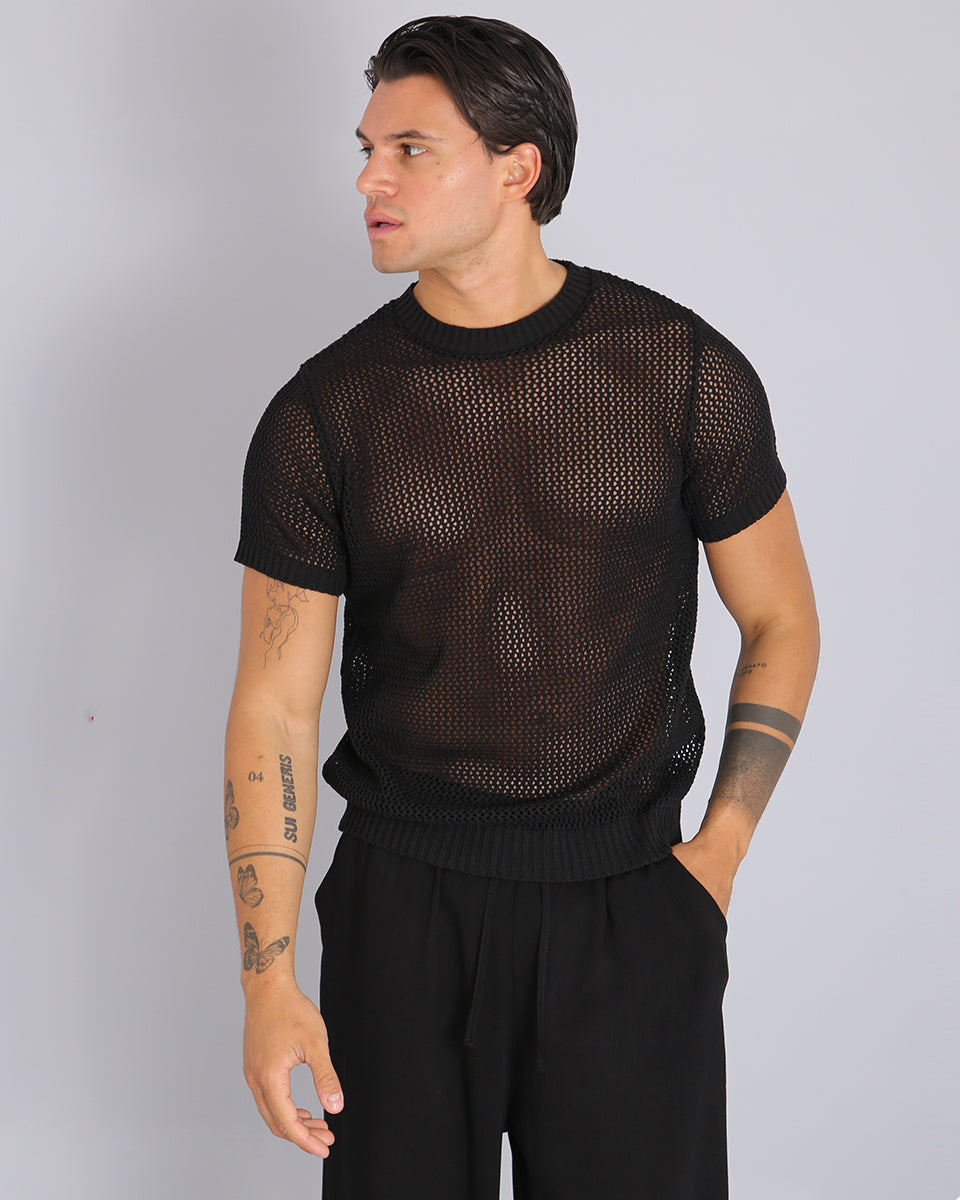 Msm Studio Perforated Thread T-Shirt