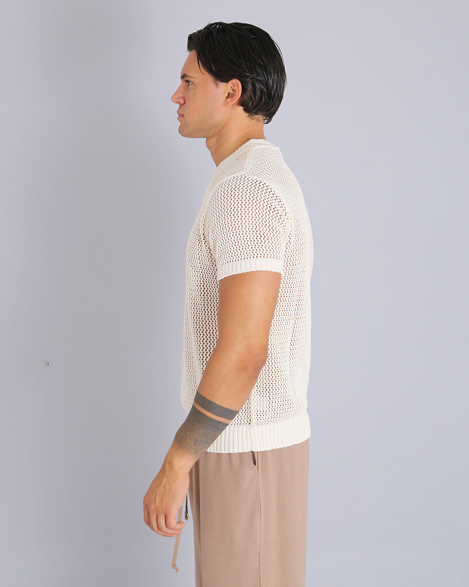 Msm Studio Perforated Thread T-Shirt