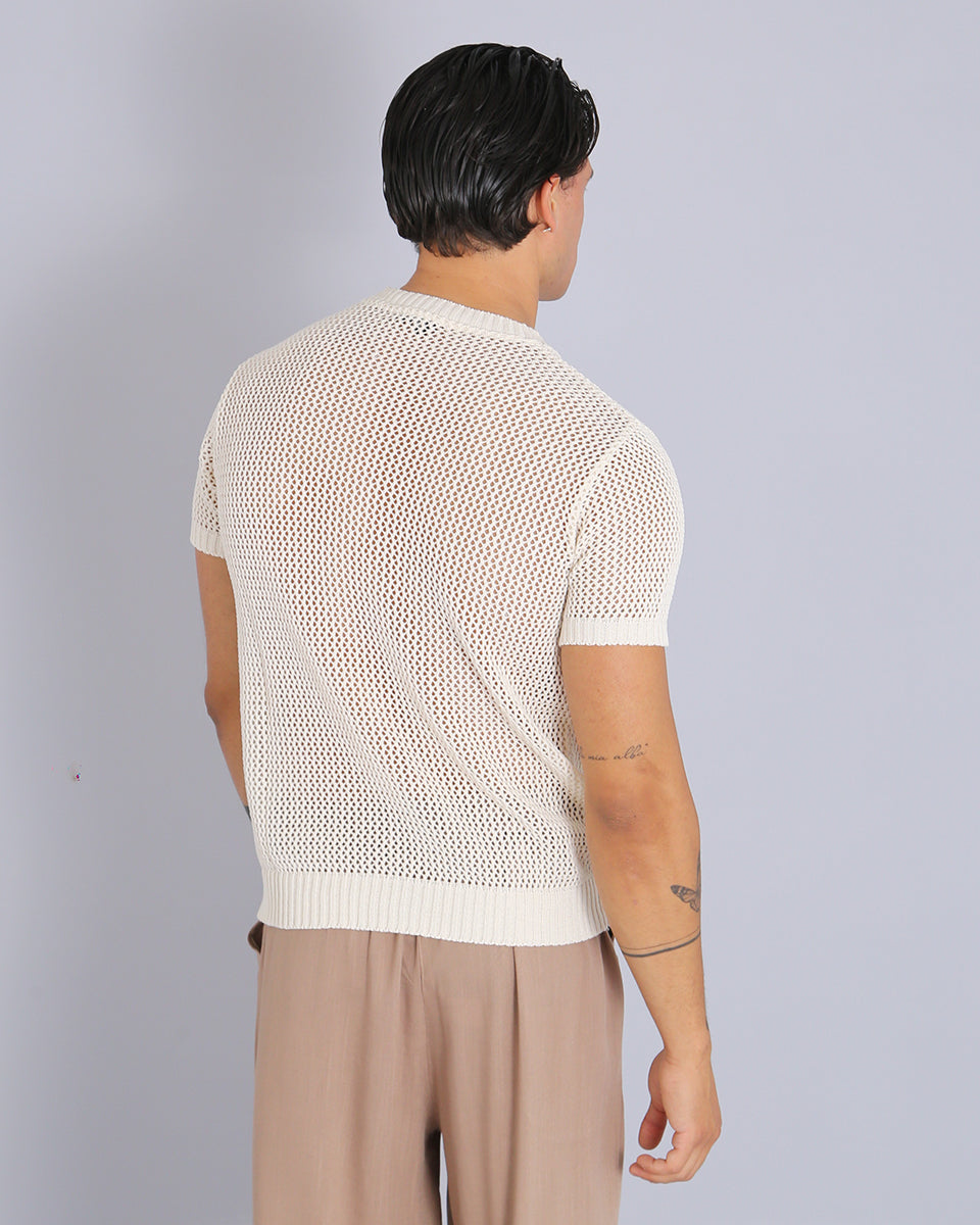 Msm Studio Perforated Thread T-Shirt