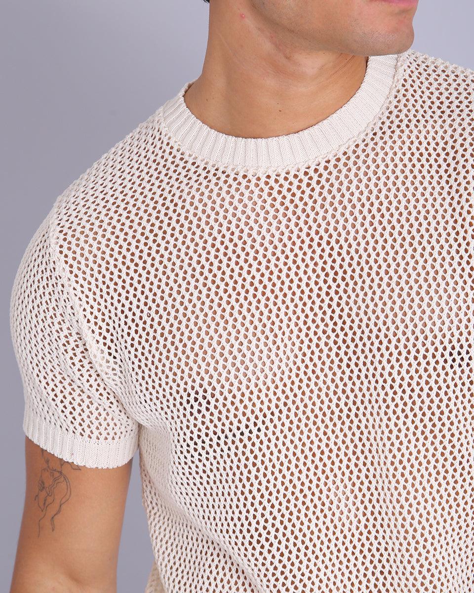 Msm Studio Perforated Thread T-Shirt