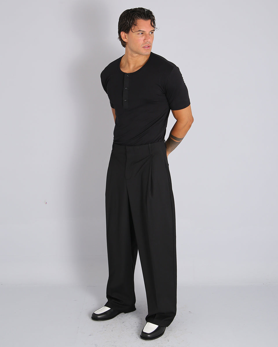 Pantalone Relaxed Fit Vita Alta