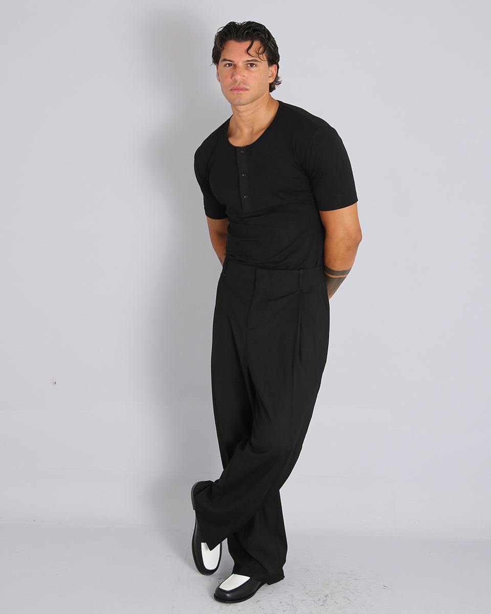 Pantalone Relaxed Fit Vita Alta