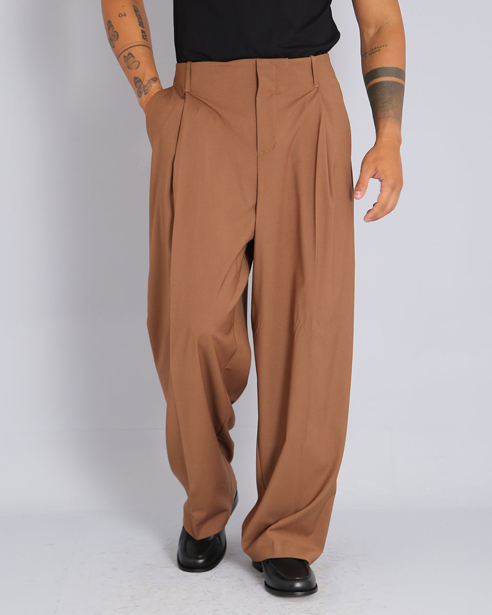 Pantalone Relaxed Fit Vita Alta