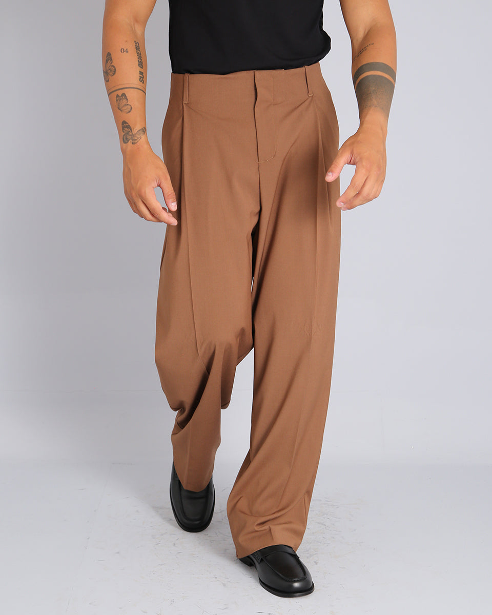 Pantalone Relaxed Fit Vita Alta