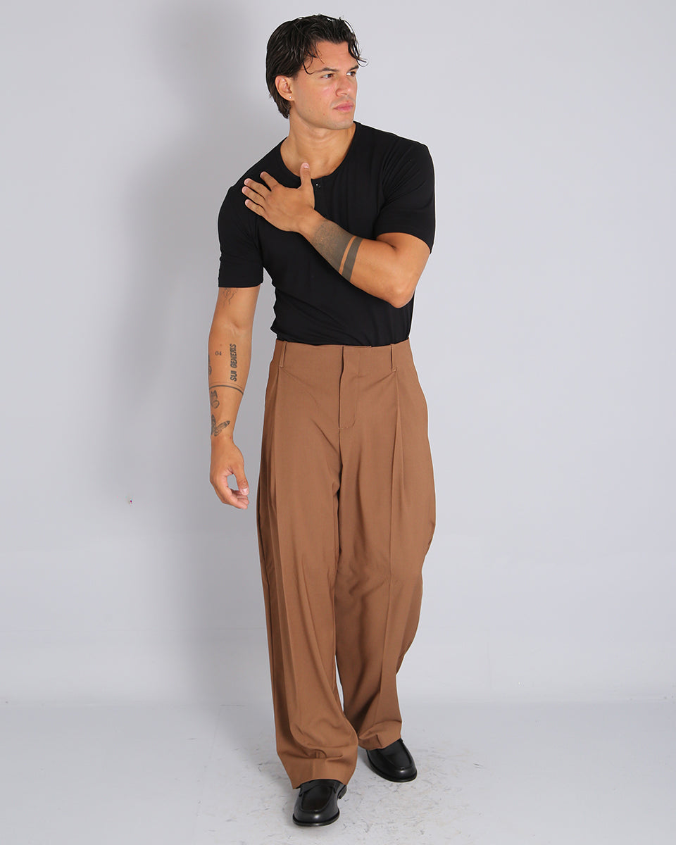 Pantalone Relaxed Fit Vita Alta