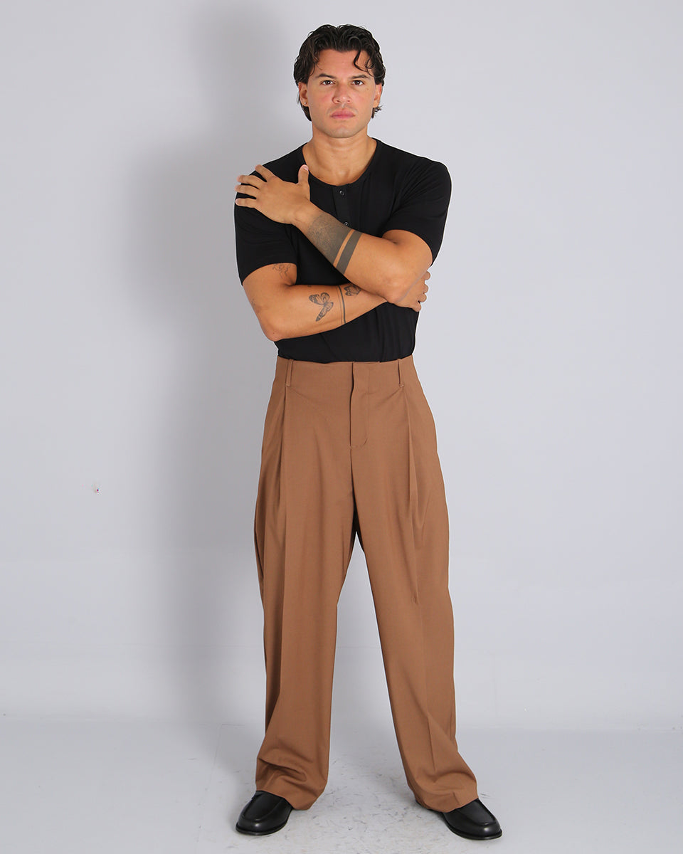 Pantalone Relaxed Fit Vita Alta