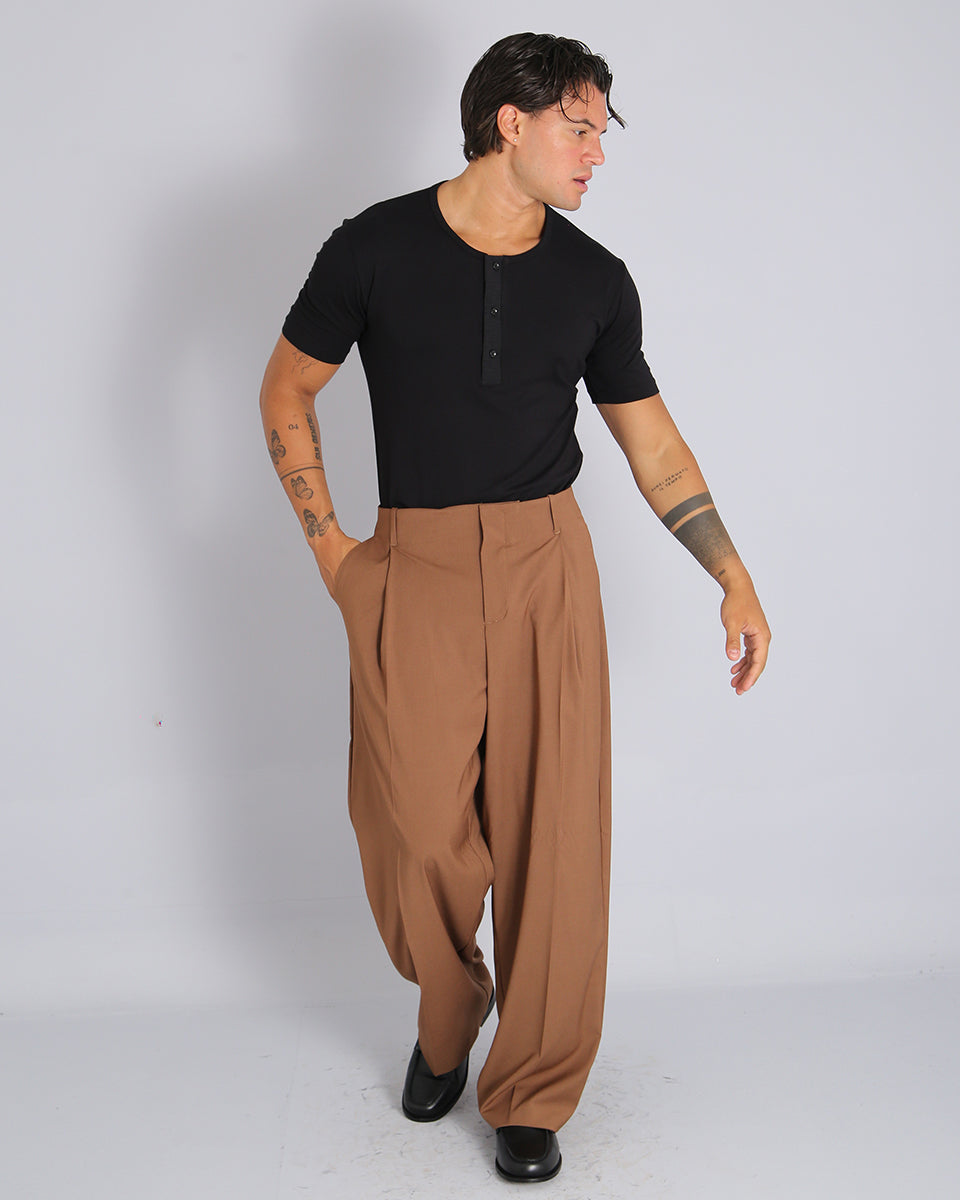 Pantalone Relaxed Fit Vita Alta