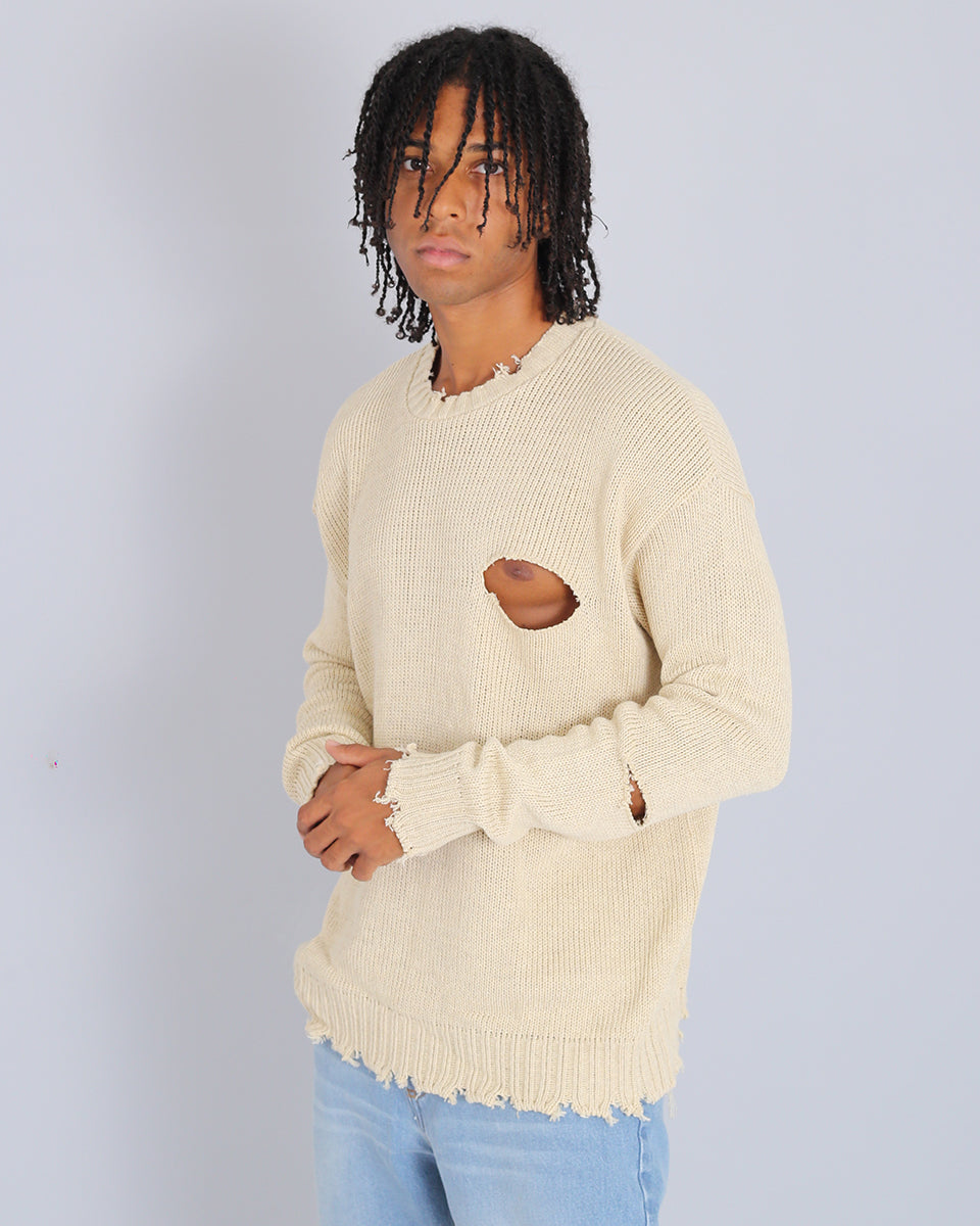 Half-neck sweater in yarn