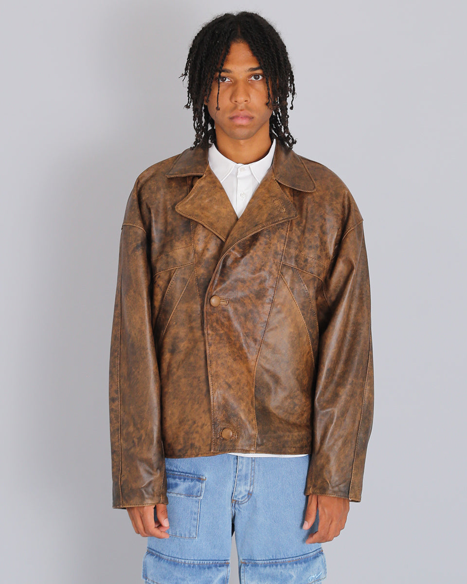 Giacca Oversize in pelle Old America