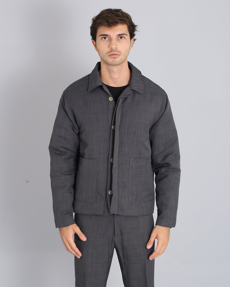 Jacket with flamed structure