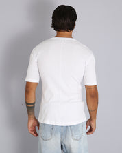 Msm Studio T-shirt Serafino in costina a mezza manica