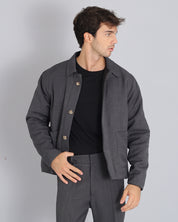 Jacket with flamed structure