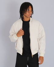 Bomber in nylon con zip dorata