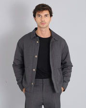 Jacket with flamed structure