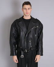 Msm Studio Oversize Leather Jacket