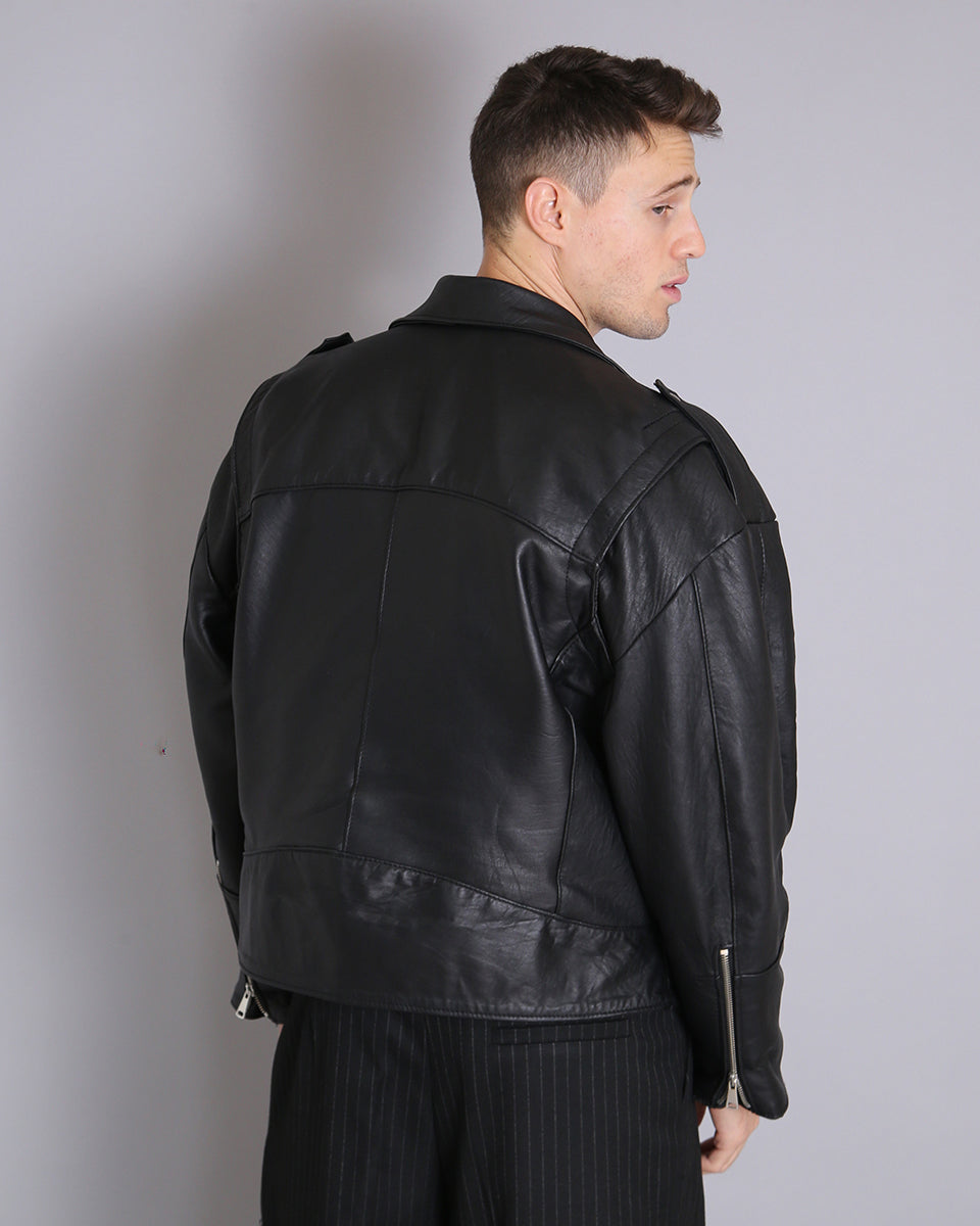 Msm Studio Oversize Leather Jacket