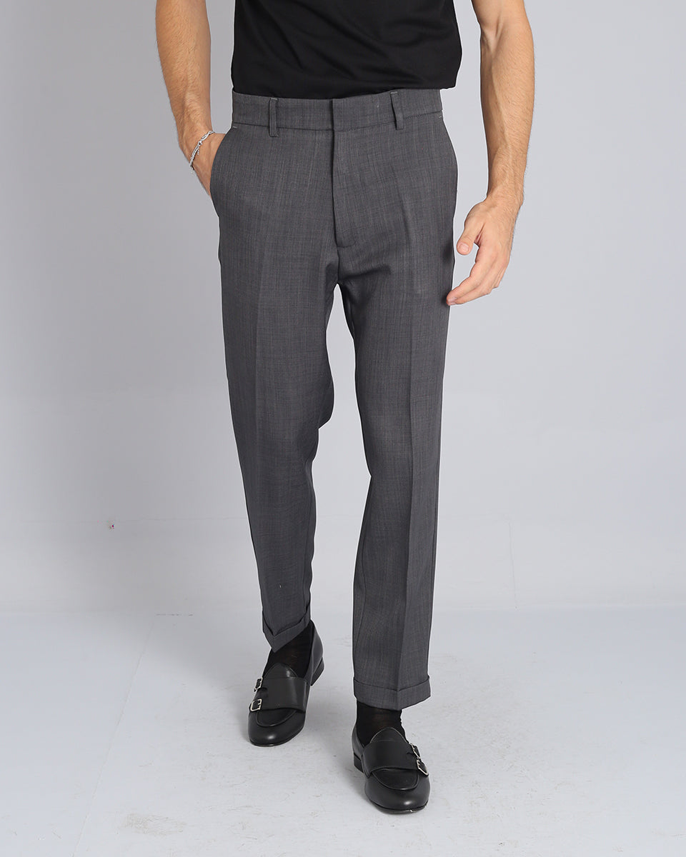 Pantalone Sartoriale Strutturato Fiammato