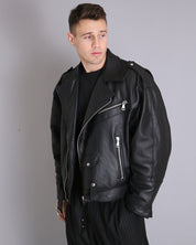 Msm Studio Oversize Leather Jacket