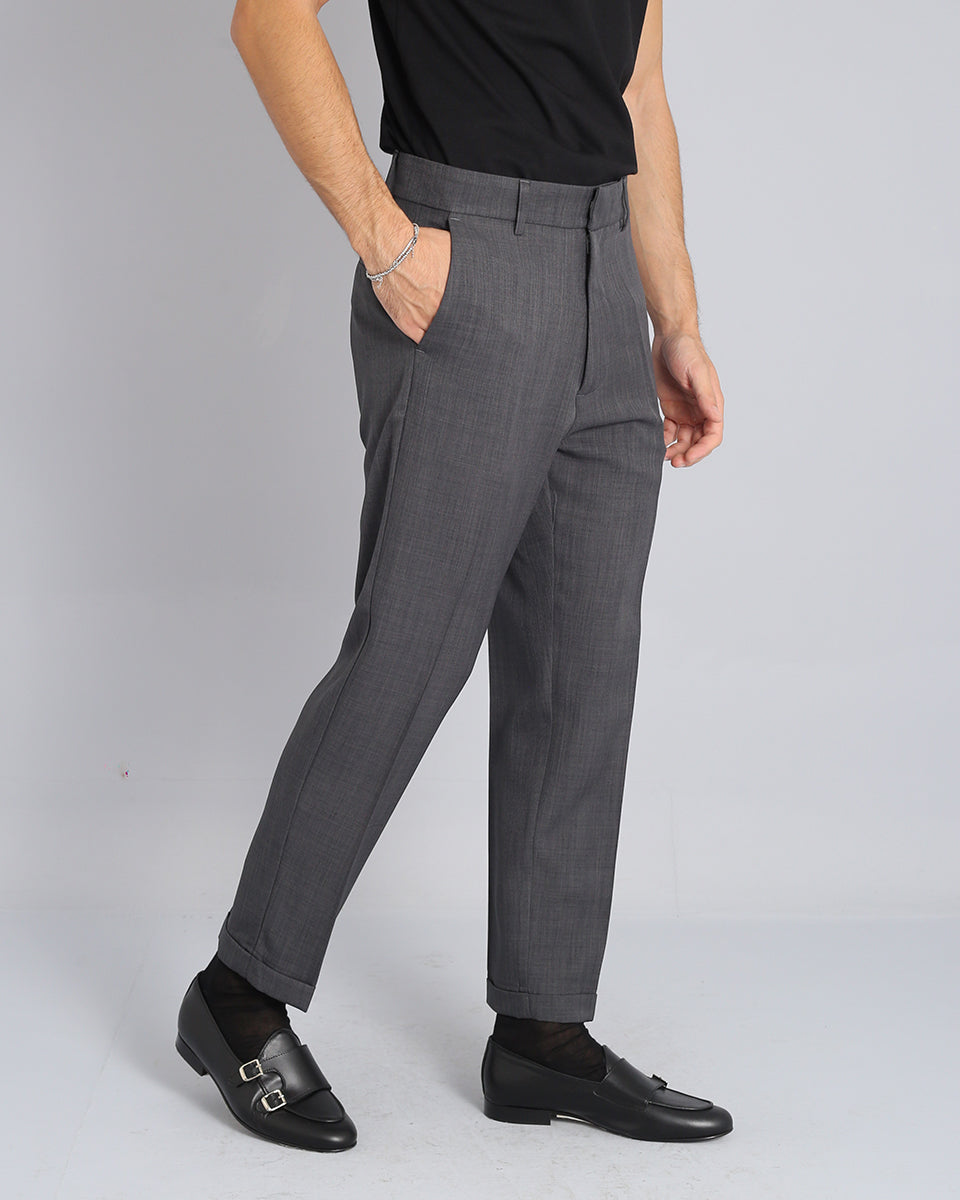 Pantalone Sartoriale Strutturato Fiammato