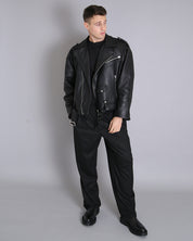 Msm Studio Oversize Leather Jacket