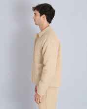 Jacket with flamed structure