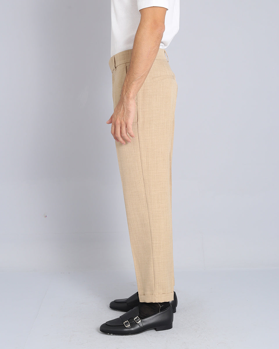 Pantalone Sartoriale Strutturato Fiammato