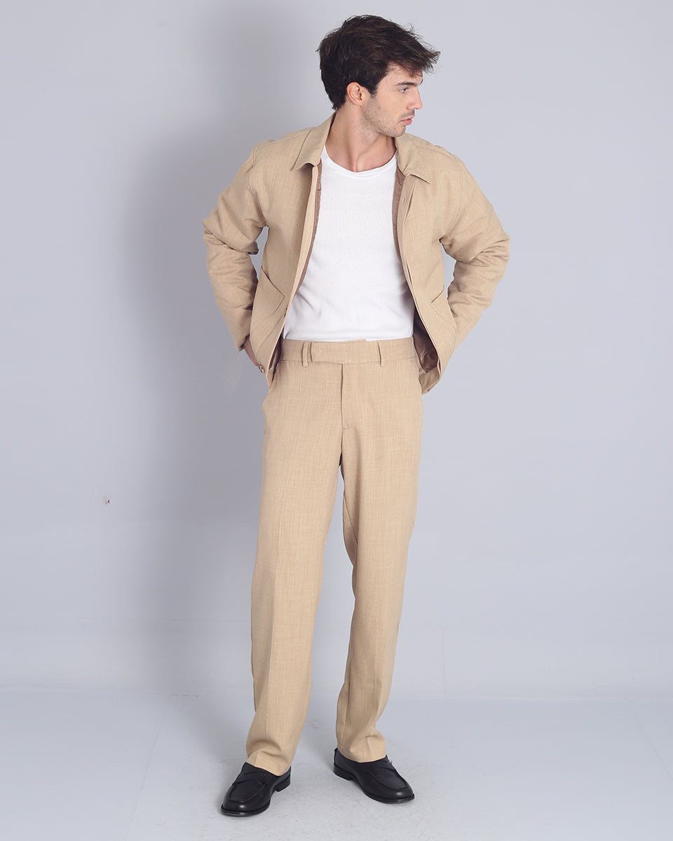 Wide Fit Flamed Trousers