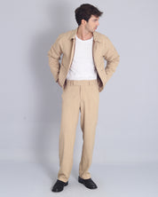 Wide Fit Flamed Trousers