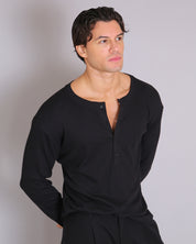 Msm Studio T-shirt Serafino in rib