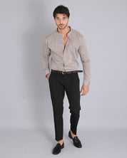 Msm Studio Linen Shirt Korean Collar 