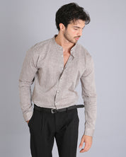 Msm Studio Linen Shirt Korean Collar 