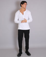 Msm Studio T-shirt Serafino in rib