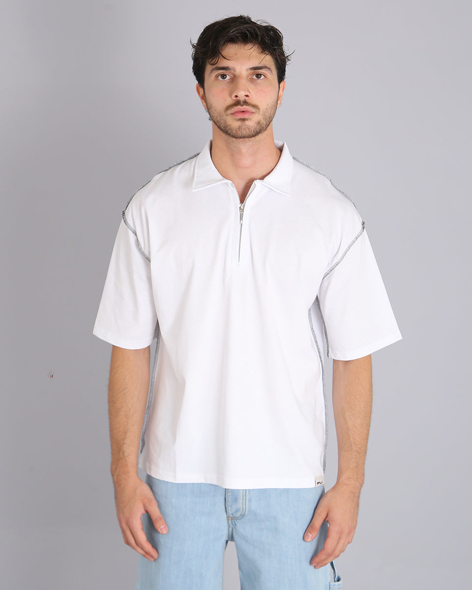 Msm Studio Polo Cropped with Zip