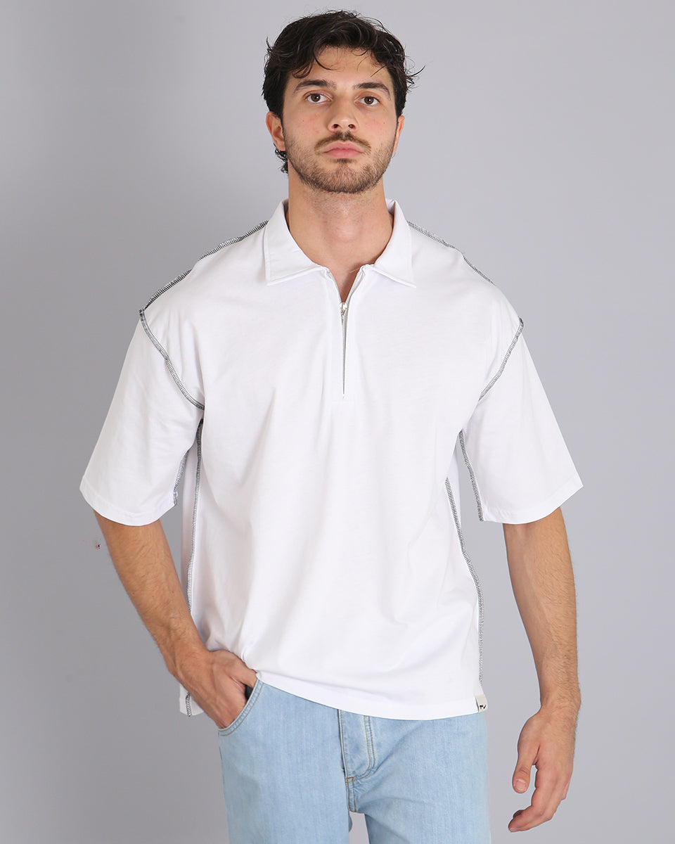 Msm Studio Polo Cropped with Zip