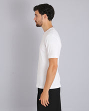 Msm Studio T-shirt boat neck ribbed half sleeve