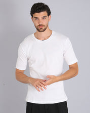 Msm Studio T-shirt boat neck ribbed half sleeve