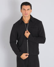 Camicia Giacca con zip effetto velluto