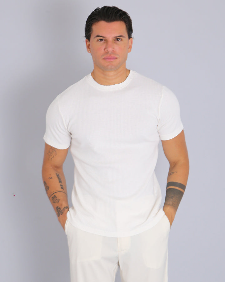 Msm Studio T-shirt Costina tinta in capo Bianco