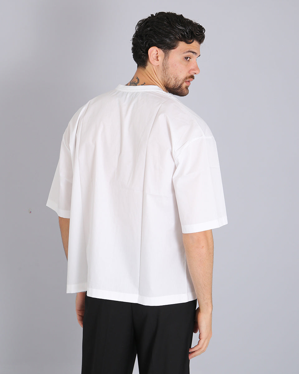 Msm Studio T-Shirt in Popeline con zip