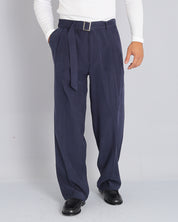 Pantalone Wide fit con cintura effetto velluto