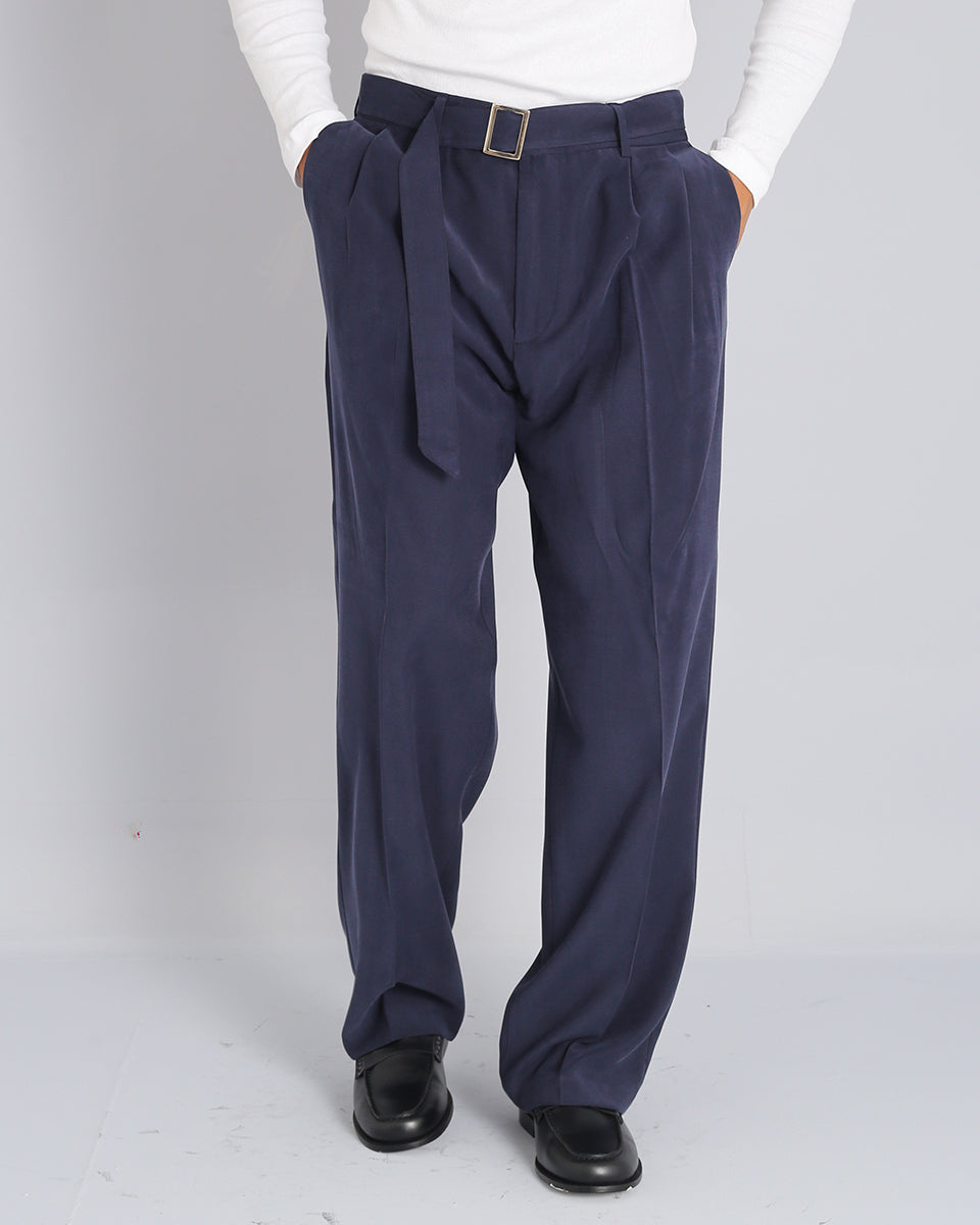 Pantalone Wide fit con cintura effetto velluto