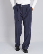 Pantalone Wide fit con cintura effetto velluto