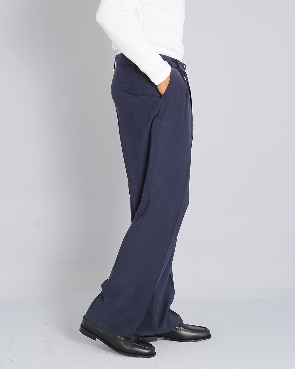 Pantalone Wide fit con cintura effetto velluto