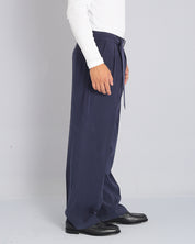 Pantalone Wide fit con cintura effetto velluto