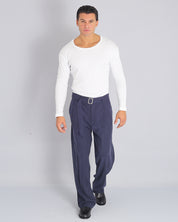 Pantalone Wide fit con cintura effetto velluto