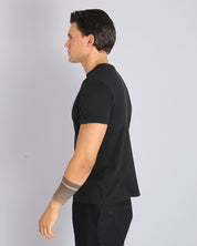 Msm Studio T-shirt Ribbed Garment Dyed Black