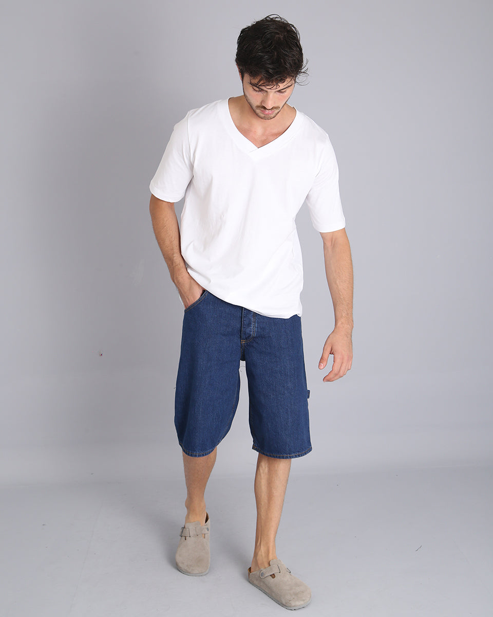 Msm Studio Denim Short Work Scuro