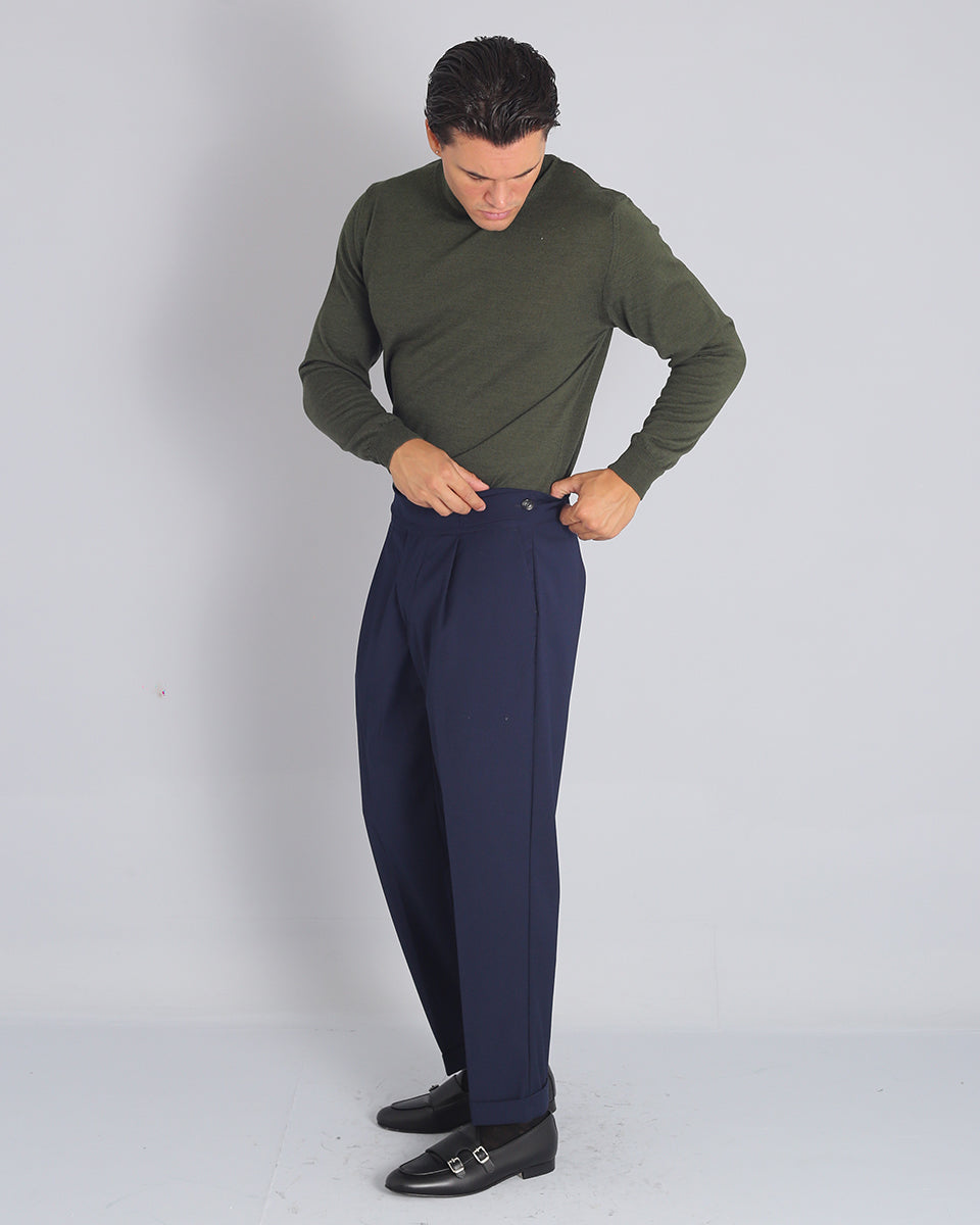 Relaxed Fit High Waist Trousers 